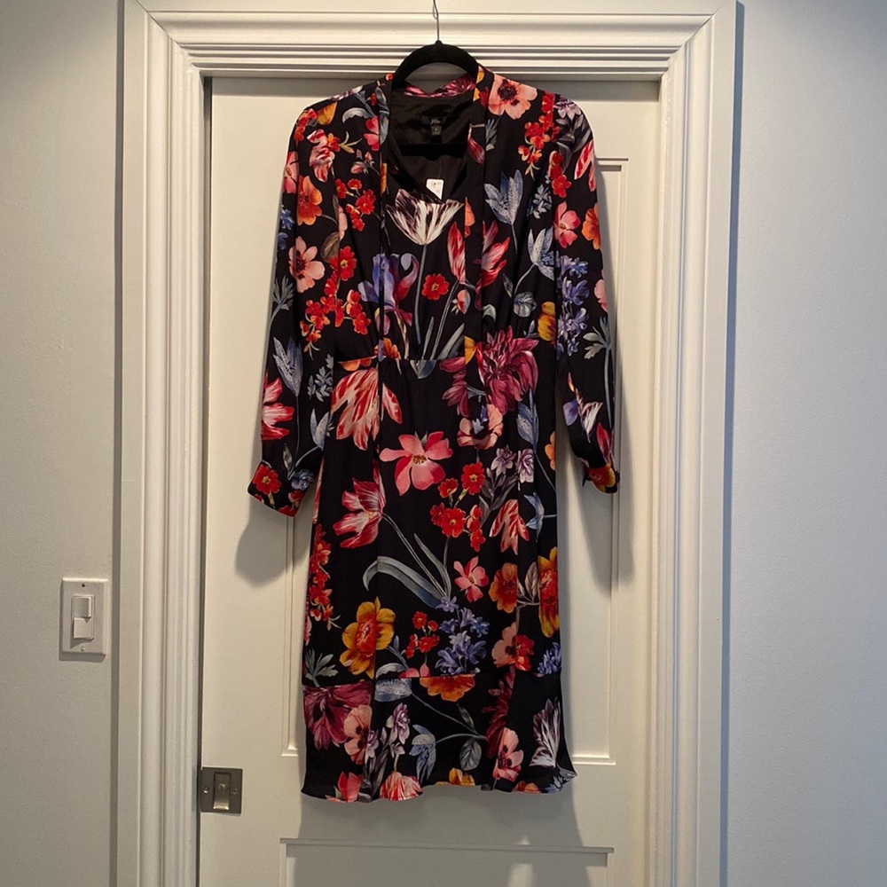 J crew long sleeve midi dress